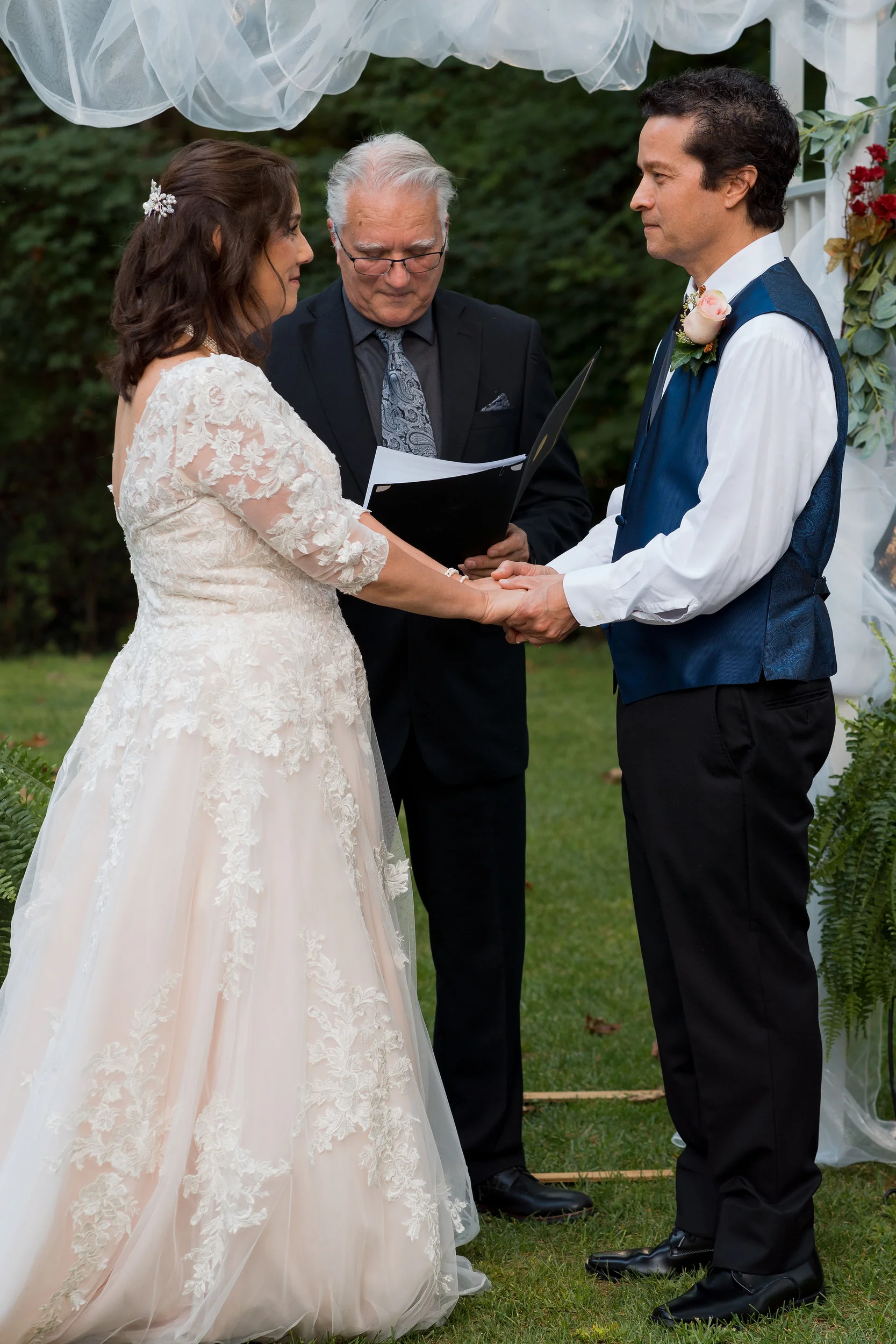 Wedding couple at ceremony